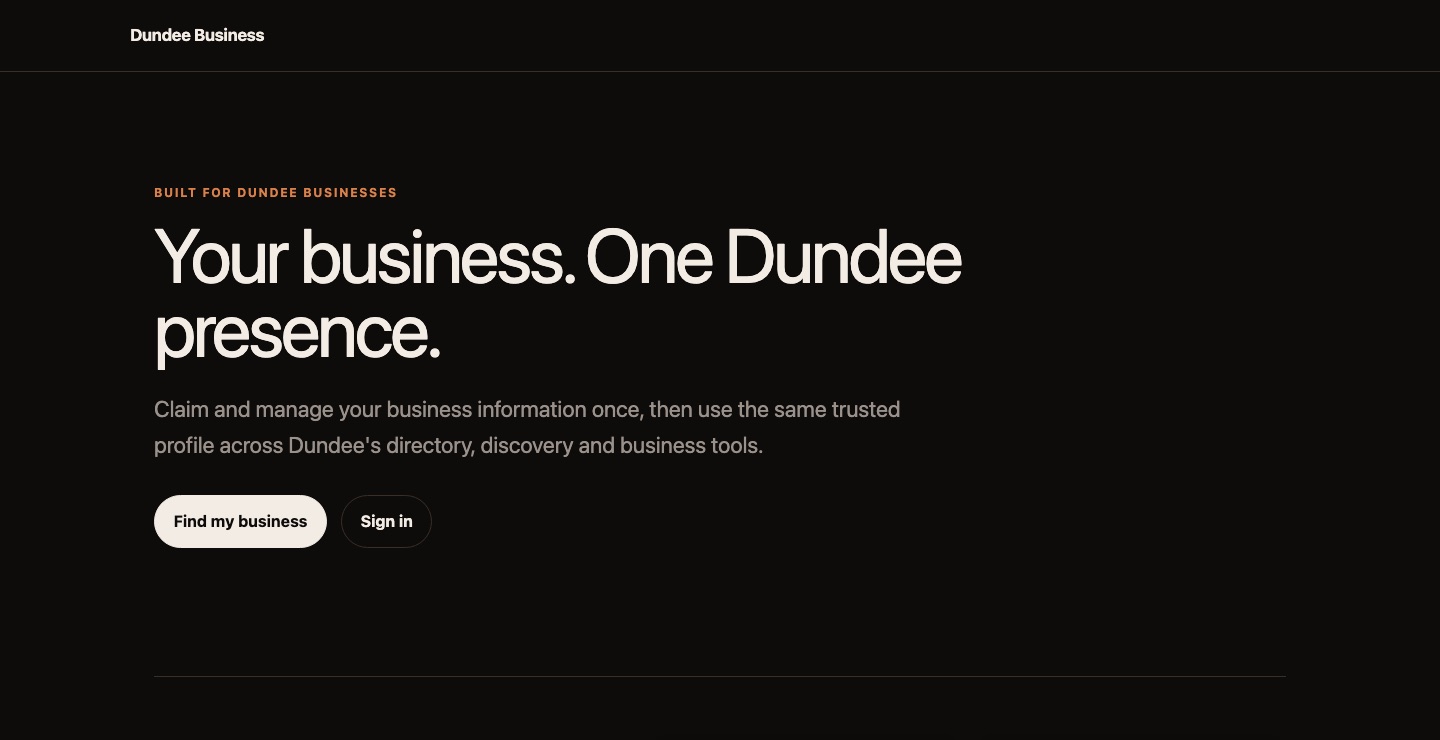 Dundee Business home page